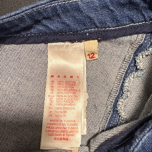 Marni Indigo A-Line Denim Skirt - Picture 3 of 4